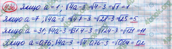 ГДЗ Алгебра 8 класс страница 436